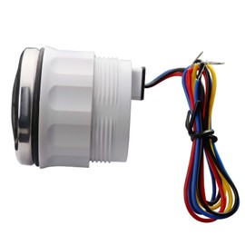 MOTOR METER RACING W Pro Series 52mm 2-1/16" Digital Dual Air Ride Air Bag Suspension Pressure Gauge 0-220 PSI Black Dial Blue LED Display with Mechanical Pressure Sensor