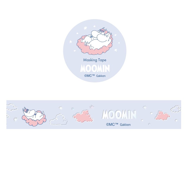 Gakken StaFul Moomin Masking Tape, Aurora Foil, Blue AM04867