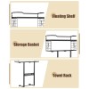 Aetyord Wall Mounted Towel Rack for Bathroom - Bath Storage