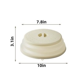 Thermoplastic rubber microwave oven splash cover, suitable for microwave oven cover of food and fruit drainer, does not contain bisphenol A, and can be cleaned by dishwasher. (white)