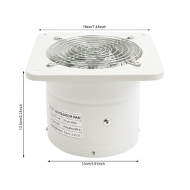 MUSESPANI 6 Inch Exhaust Fan 110V 40W Explosion Proof Fan Through Wall Exhaust Fan Industrial Axial Fan 2600RPM Utility Blower Wall Mounted Vent for Kitchen, Warehouse, Workshop,7.5x7.5x5.3in (White)