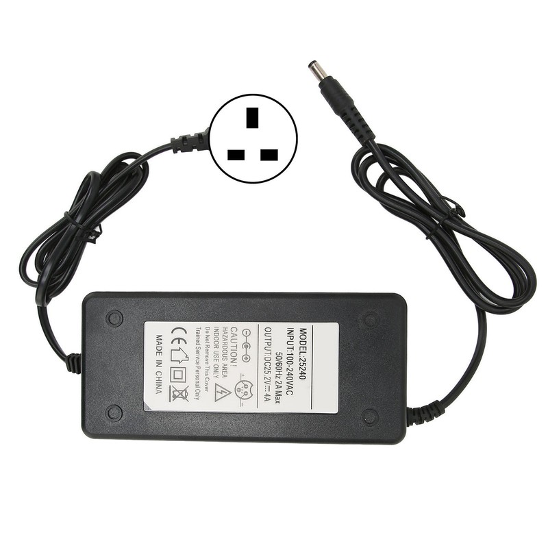 Power Supply Adapter 25.2V 4A Outputs 5525mm Male DC Power