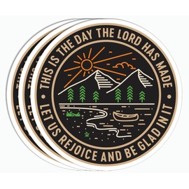 3Pcs - This is The Day The Lord Has Made Sticker - Psalm Verse Sticker - Christians Sticker - Laptop Phone Kindle Book Tumbler Sticker