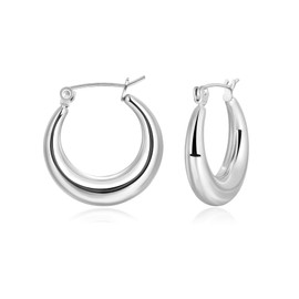 CANDYFANCY Chunky Hoop Earrings for Women Lightweight Classic drop dangle earrings round hoop Fashion Jewelry for Women 28MM