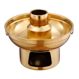 Stainless Steel Dry Ice Hot Pot Light Luxury Exquisite Milk Tea Hot Pot for Ice Cream Fruit Dessert for Home Party M