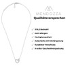MENDOZZA Women's Heart Necklace Stainless Steel Jewellery Cubic Zirconia Heart