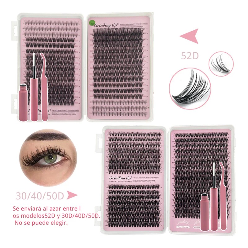 Kit De Extensión De Pestañas Naturales De 480 Piezas