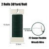 2 Rolls Green Florist Wire for Wreath Making, 22 Gauge