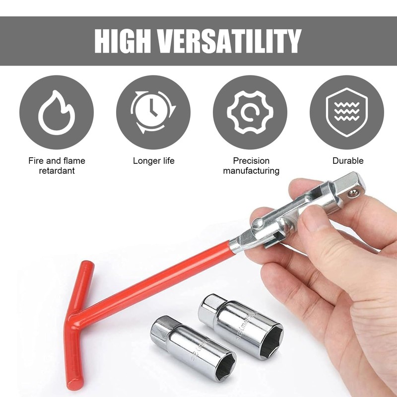 Qurbuns 3 PCS Spark Plug Socket Wrench Remover Installer Tool