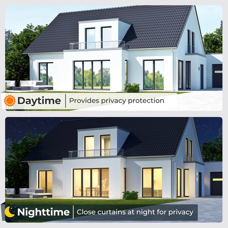 DOWELL Window Privacy Film, One Way Window Tint for Home,