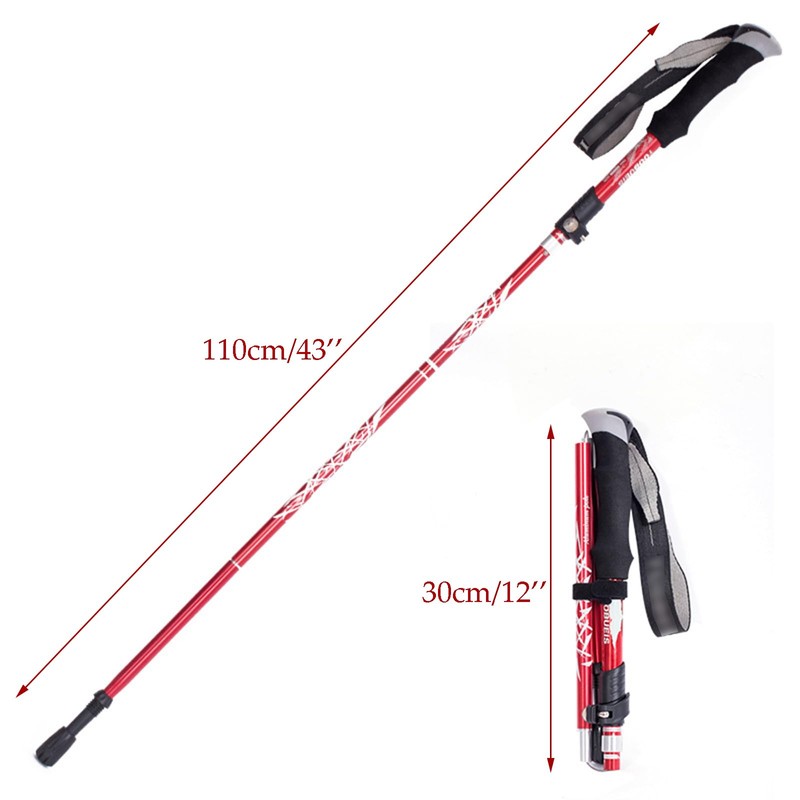 ThreeH 2 Pack Hiking Poles Foldable Trekking Poles Exercise Travel