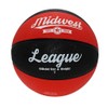 Midwest League Outdoor Recreational Rubber Basketball Ball Black/Red - Size
