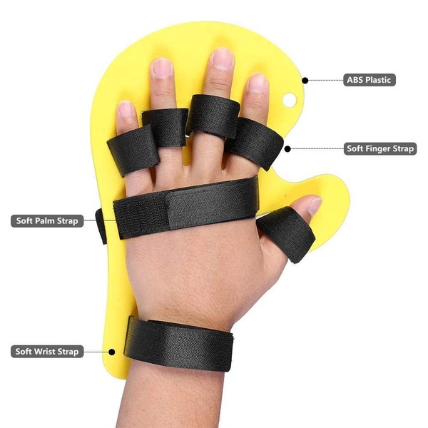 Finger Extended Board, Finger Splint Fingerboard Finger Separator Orthotics Points Hand Wrist Training Orthosis Device for Women and Men (2#)
