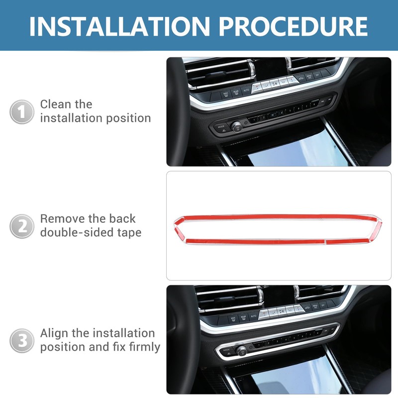 DIYUCAR ABS Chrome Car Control Knob Decorative Frame for G20