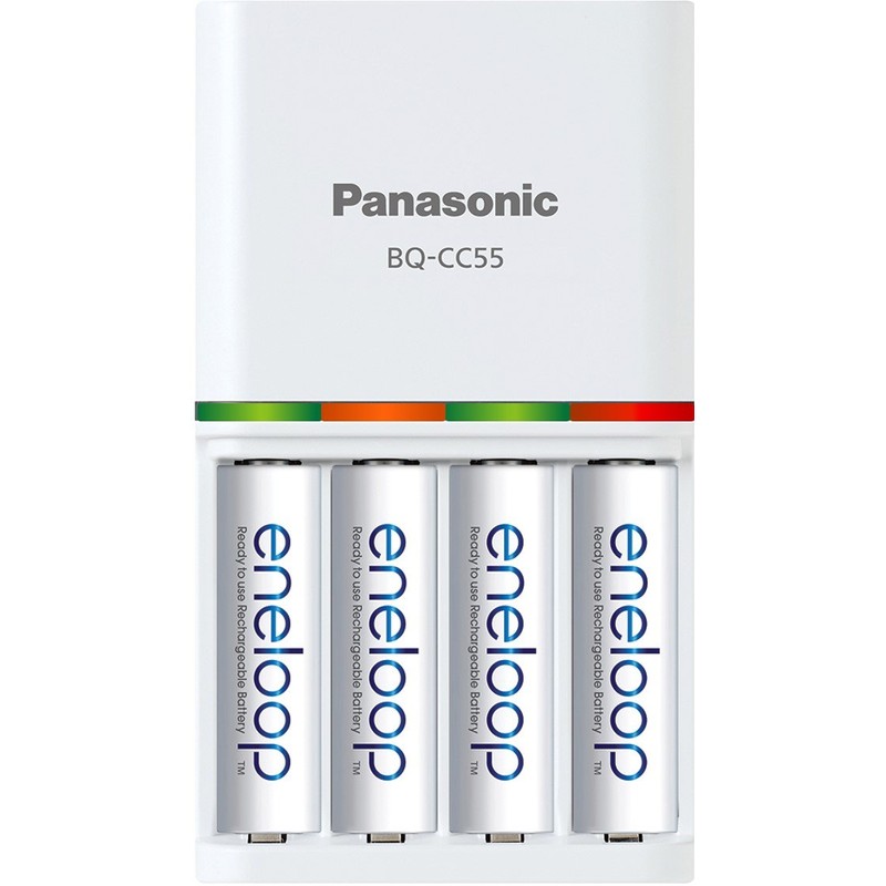 Panasonic K-KJ55MC84CZ Eneloop Power Pack; 8AA, 4AAA y batería Avanzada