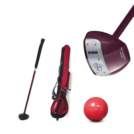 HATACHI HATACHI PH1413-62 Park Golf 3-piece Set, PW Hammer, 33.5 inches (85 cm), Right Handing, Park Golf Club, Case, Ball, Present, Gift, Hatachi Red Set