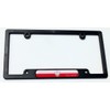 Poland Polska Flag Black Plastic Car License Plate Frame Dome