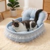 Plush Cat Bed for Indoor Lounging – Soft Oval Pet
