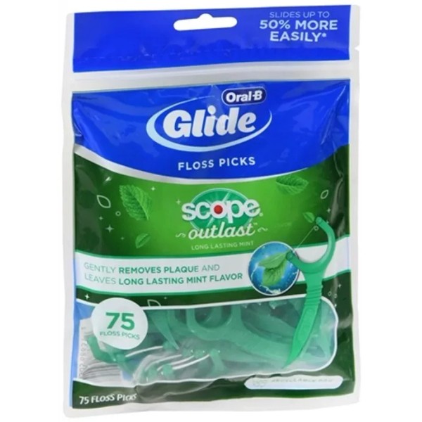 Oral-B SM Oral B Glide Floss Picks Plus Scope Mint