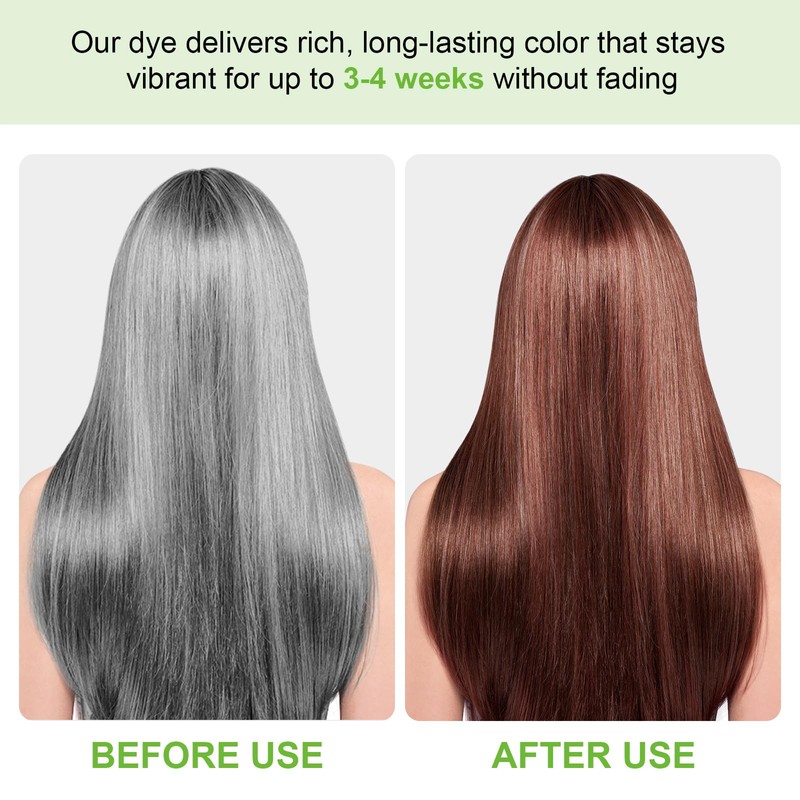 Generic Dark Brown Hair Dye Shampoo 3-in-1 for Men&Women, Instant