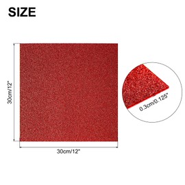 sourcing map 1Pcs Red Glitter Acrylic Sheets 1/8" Thickness 12" x 12" Glossy PMMA Fluorescent Plastic Sheets Extruded Translucent Blanks for DIY Art Crafting Laser Cutting & Engraving