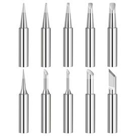 Kratzbilder Soldering Iron Soldering Tip Replacement Soldering Tip Set 10 Pieces Soldering Iron Tips Set 900M-T Soldering Iron Tips Lead-Free Soldering Iron Replacement Soldering Tips Set for