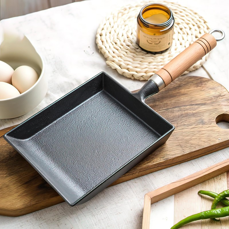 Rong Tian X Pre-Seasoned Cast Iron Tamagoyaki Pan - 9x7