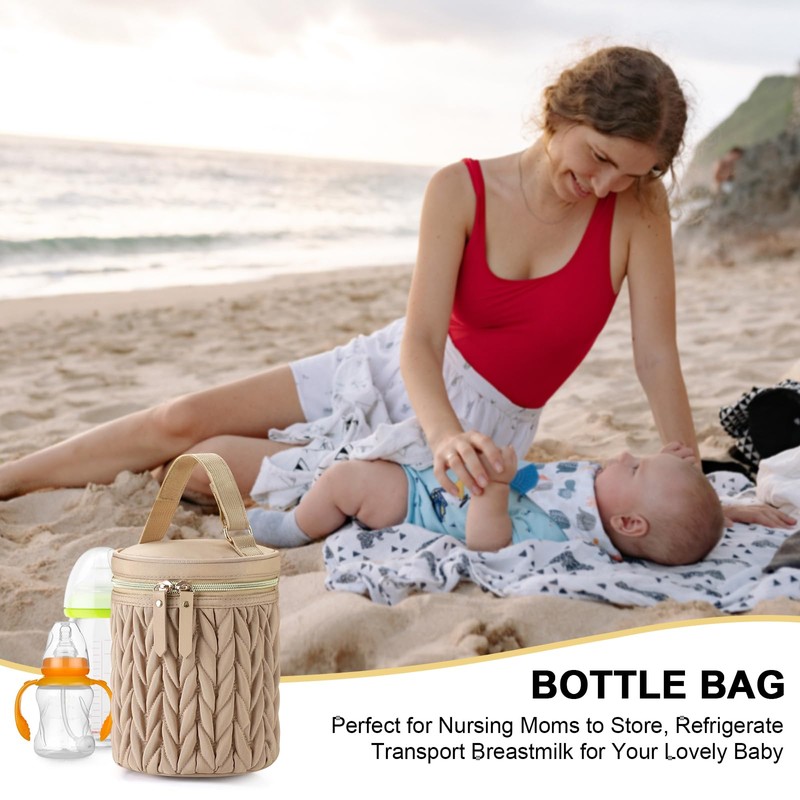 Accmor Breastmilk Cooler Bag, Insulated Baby Bottle Cooler Tote Bags