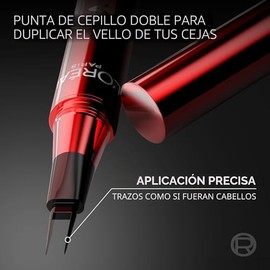 L'Oreal Paris Faux Brow, Pluma para Cejas Similar al Cabello, con Punta de Doble Cepillo, Maquillaje de Cejas Rápido y Preciso, Castaño Claro, 0.04 Fl