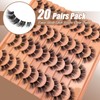 SISIYDY Fake Natural Lashes Wispy Short Fluffy Mink EyeLashes Clear