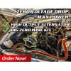 POWERBASTARDS HIGH OUTPUT ALTERNATOR 1/0AWG 350A BIG ZERO WIRE KIT!