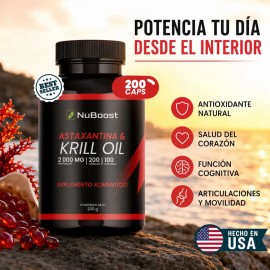 Cápsulas De Krill Con Astaxantina 2400 Mg 100 Porciones