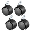 sourcing map Set of 4 swivel castors 1.5 inch nylon