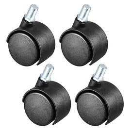 sourcing map Set of 4 swivel castors 1.5 inch nylon 360 degree thread stem 33 lb capacity DE de