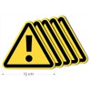 5 x 6" (15cm) General Warning Yellow Triangle Stickers with