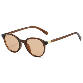 LJCZKA Retro Round Sunglasses for Women Men, Vintage Round Sunglasses 90s Trendy Shades Unisex UV400 Protection