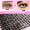 Lash Clusters Kit, DIY Cluster Eyelash Extensions 10‑18mm, 168pcs Fluffy