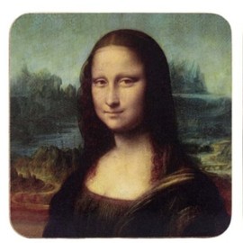 Lesser & Pavey Leonardo Da Vinci's Famous Monalisa Portrait and Assorted Portrait Coasters | Decorative Coasters For Your Kitchen and Dining | Pack Of 4