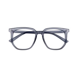 Oversized Square Reading Glasses for Women Men Blue Light Blocking Eyeglasses Frame Cute Comfortable Blue