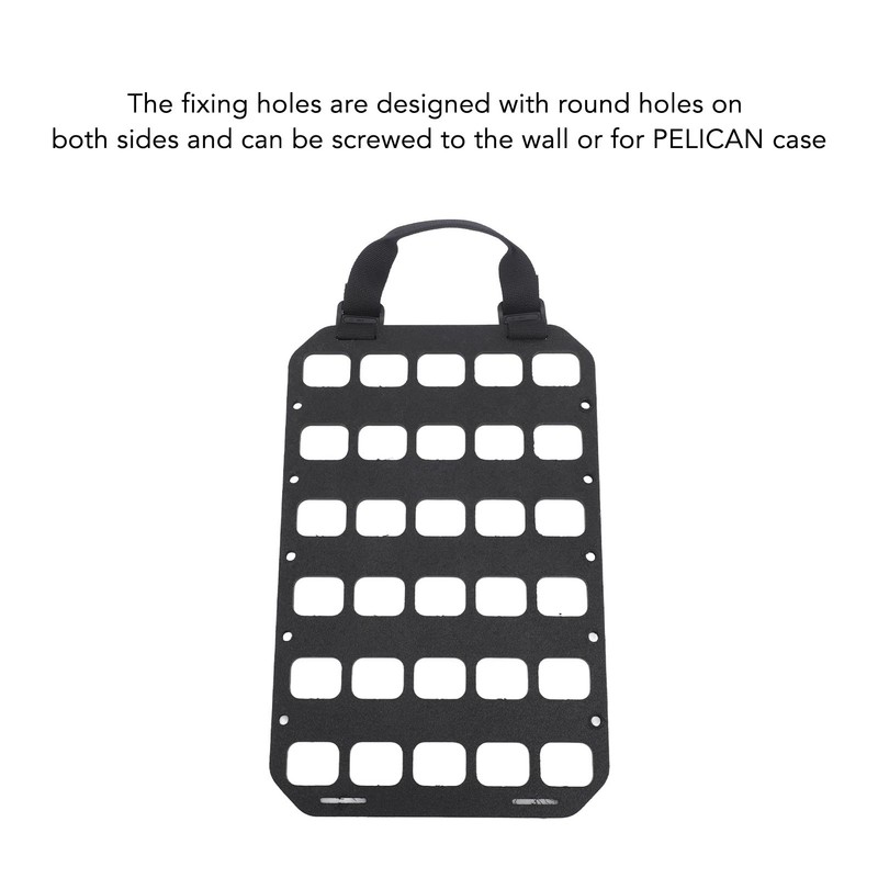 Molle Panel Black with Handle PP Fixed Holes Design Molle