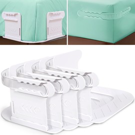 Bed Sheet Holder Straps with Lock Strips, Heavy Duty Bed Sheet Corner Fitted All Mattress, Keep Sheets in Place Firm & Tight, No More Loose Sheets, Easy Installation