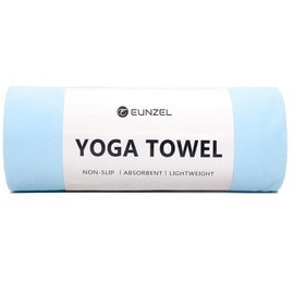 2 Pack Hot Yoga Towel Non Slip Yoga Mat Towel Non-Slip Sweat Absorbent Microfiber Towel for Hot Yoga, Pilates and Workout 72" x 26.5", Purple & Blue/Purple & Green