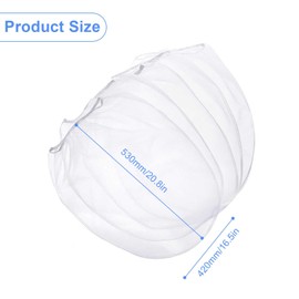 WJUAN 5 Gallon Reusable Paint Strainer Bags - Fine Mesh Filter Bags with Elastic Opening, Heavy-Duty Polyester for Liquid Filtration (530x420mm/20.8x16.5)