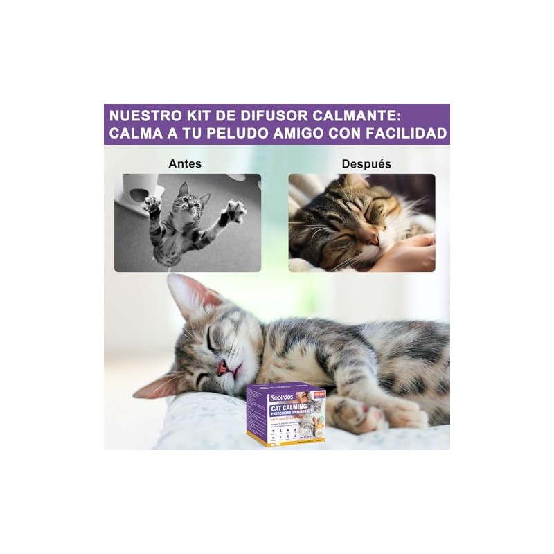 Kit de Difusor de Feromonas Calmantes para Gatos 6 en