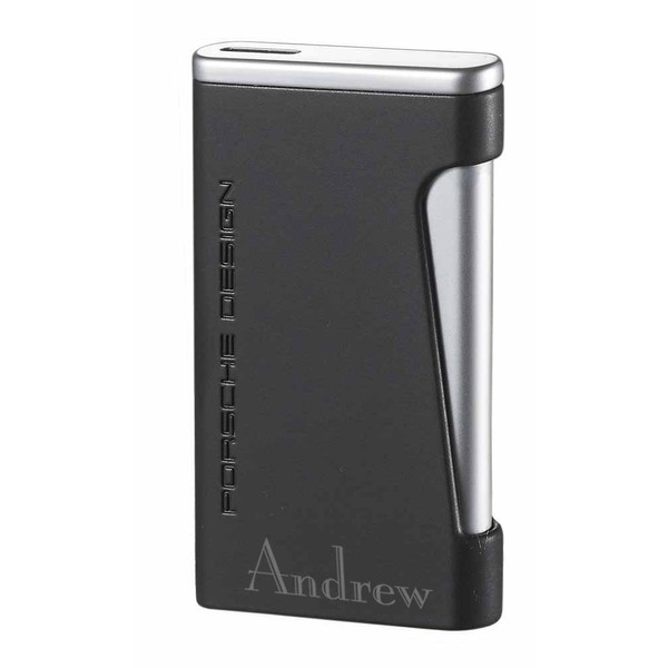 Personalized Porsche Design Alps Flat Torch Flame Lighter with Free Engraving (Matte Black)