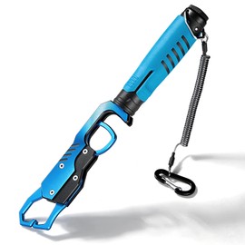 TwoPone Fish Grip, Fishing Grab, Aluminum Alloy, Rust Resistant, Includes Measuring, Fishcatcher, Small, Lightweight, Compact, Includes Carabiner, Load Capacity 44.1 lbs (20 kg), Sea Fishing, Boat