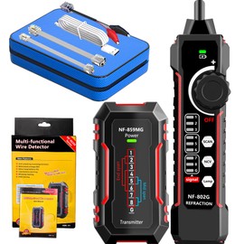 ZHOUCE NF-802MG Network Cable Tester for POE/Cat5/Cat5e/Cat6/Cat6a CAT3 Phone Line RJ11 RJ45 Ethernet LAN Telephone Cable Fault Finder with Toner Function