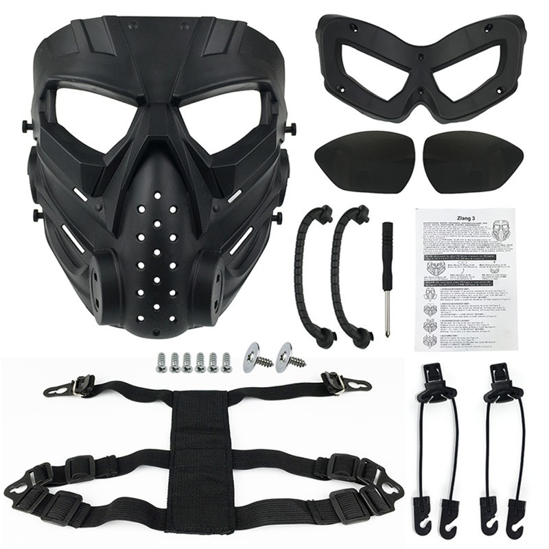 Outdoor Game Masks Full Face Paintball Mask with Clear Eye