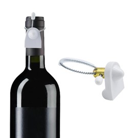 50 Pcs Wine Security Tags, EAS 58Khz Retail Anti-Theft System Retractable Strap for Wine Bottle Anti-Theft Lock Security Wine Bottle Tags Retail Anti-Theft Equipment Accessories (White)