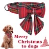 Unique style paws Christmas Dog Collar with Bow Tie Red